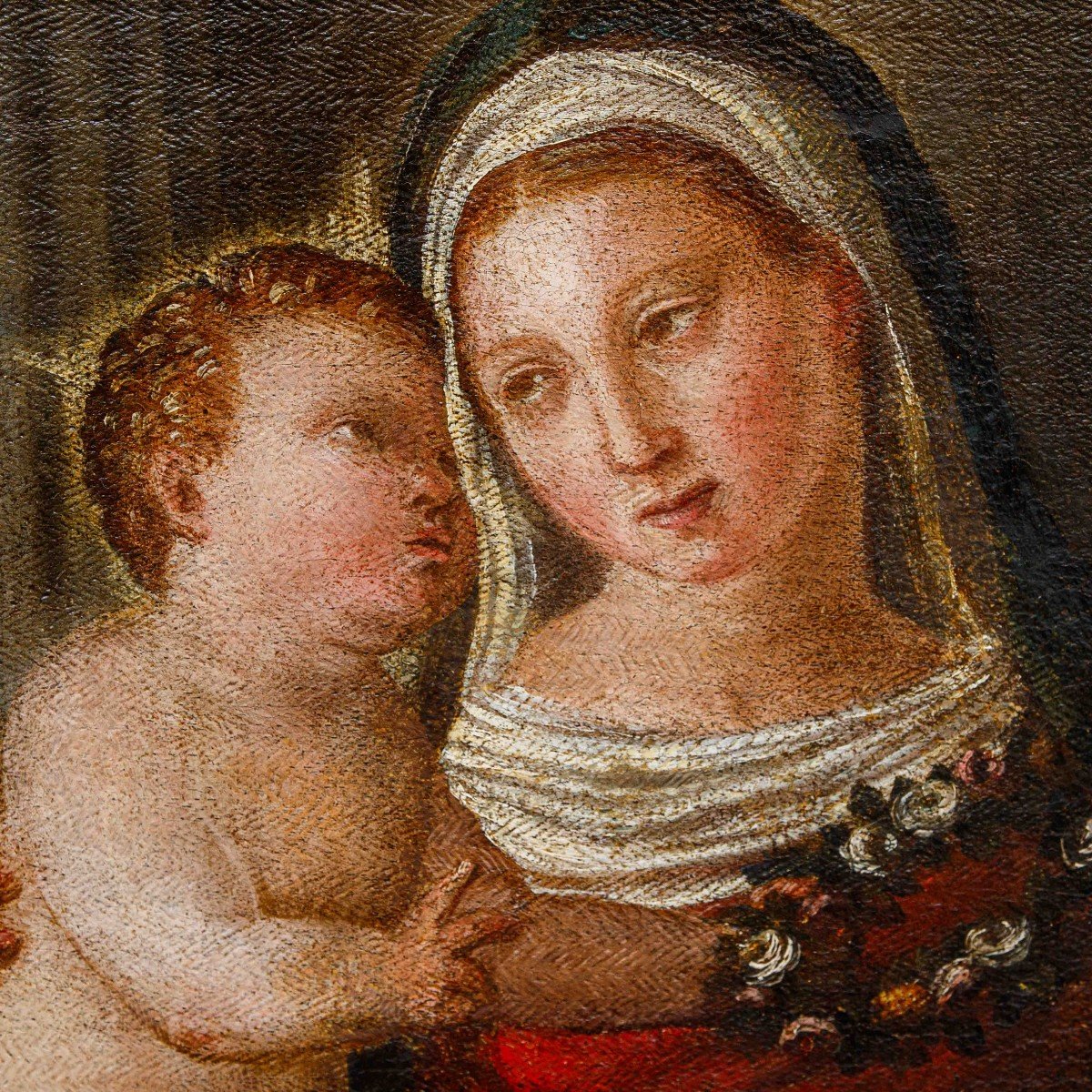 Maestro veneto del XVI secolo, Madonna con Bambino e S. Giovannino-photo-2