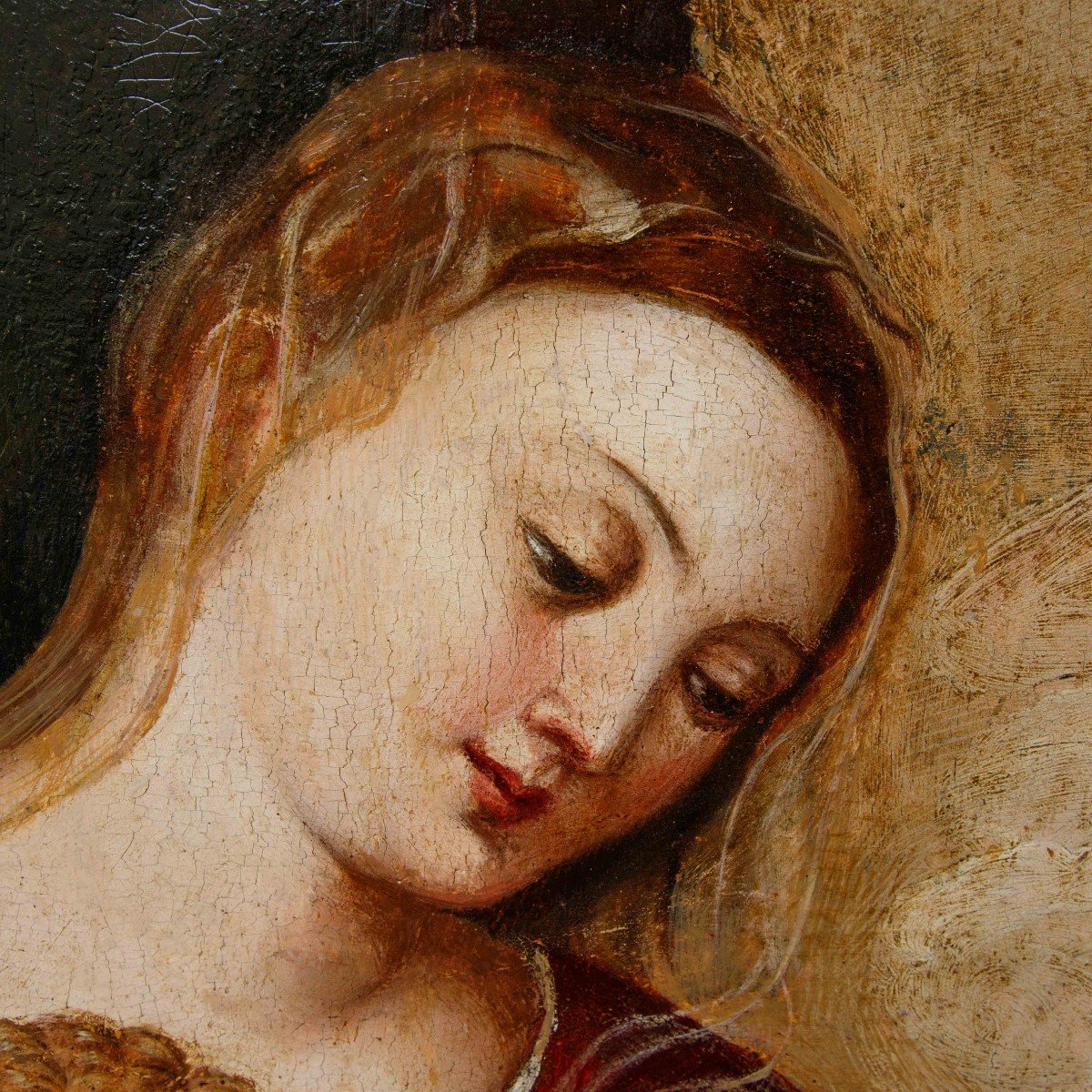  Polidoro da Lanciano (1515 – 1565), attr. Madonna con Bambino e San Giovannino-photo-2