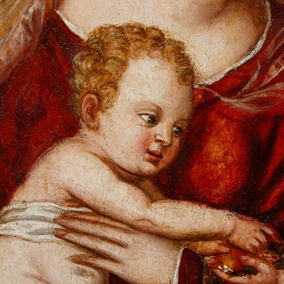  Polidoro da Lanciano (1515 – 1565), attr. Madonna con Bambino e San Giovannino-photo-3