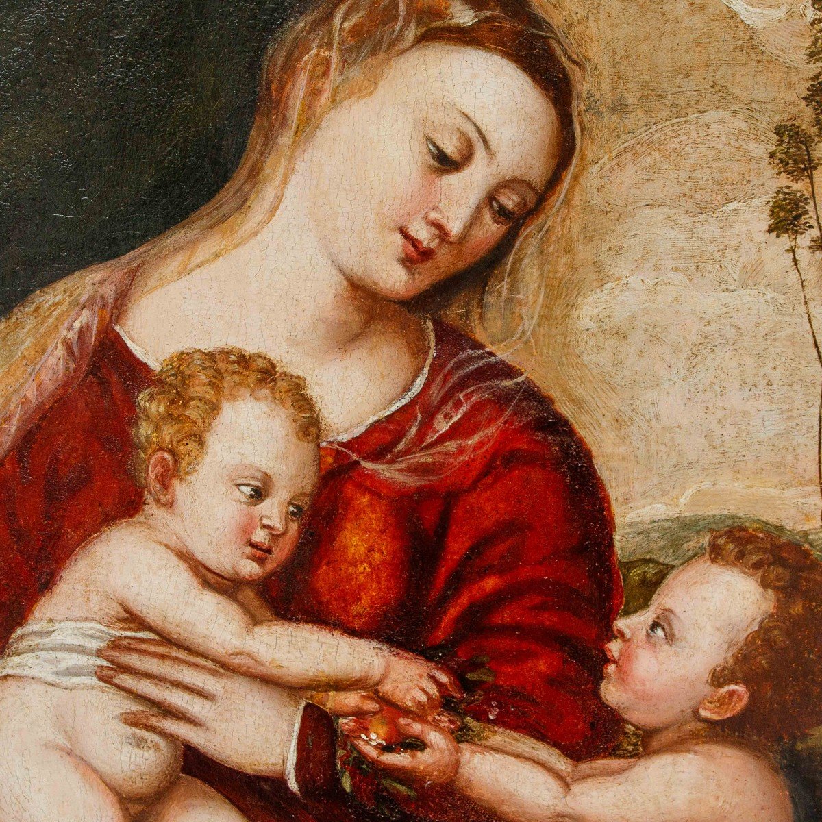  Polidoro da Lanciano (1515 – 1565), attr. Madonna con Bambino e San Giovannino-photo-5