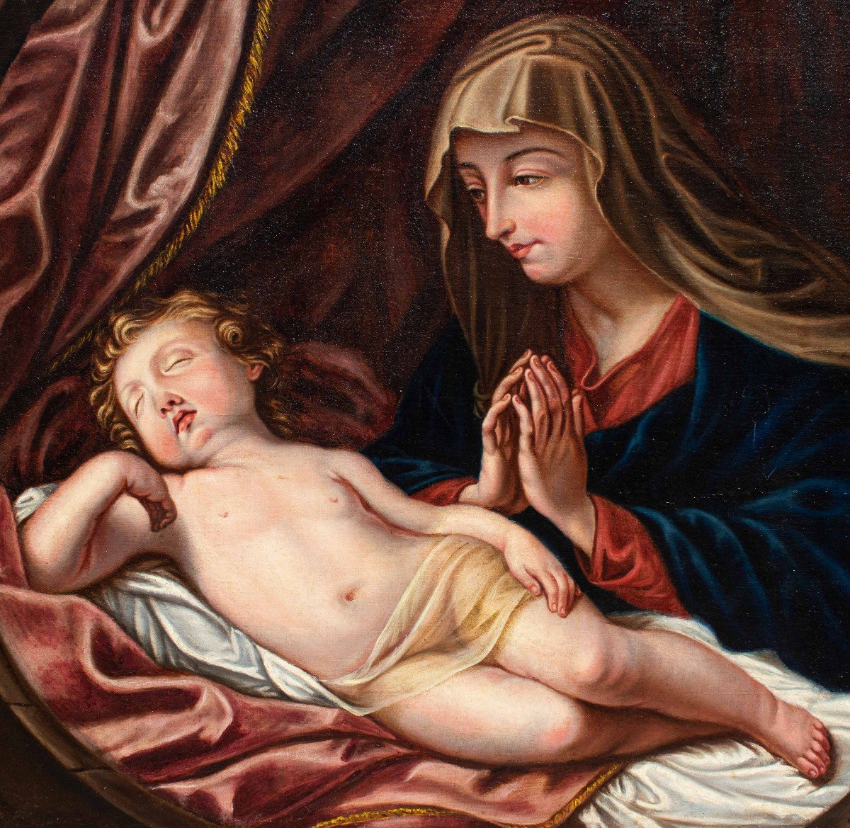 Adele Pinot (1848), da Guido Reni, Madonna in adorazione del Bambino dormiente-photo-3