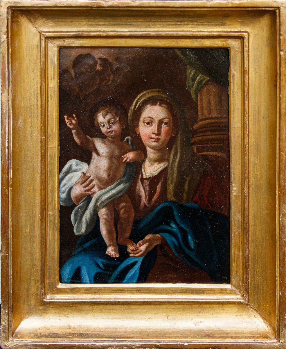 XVII secolo, Scuola Romana-napoletana, Madonna con Bambino