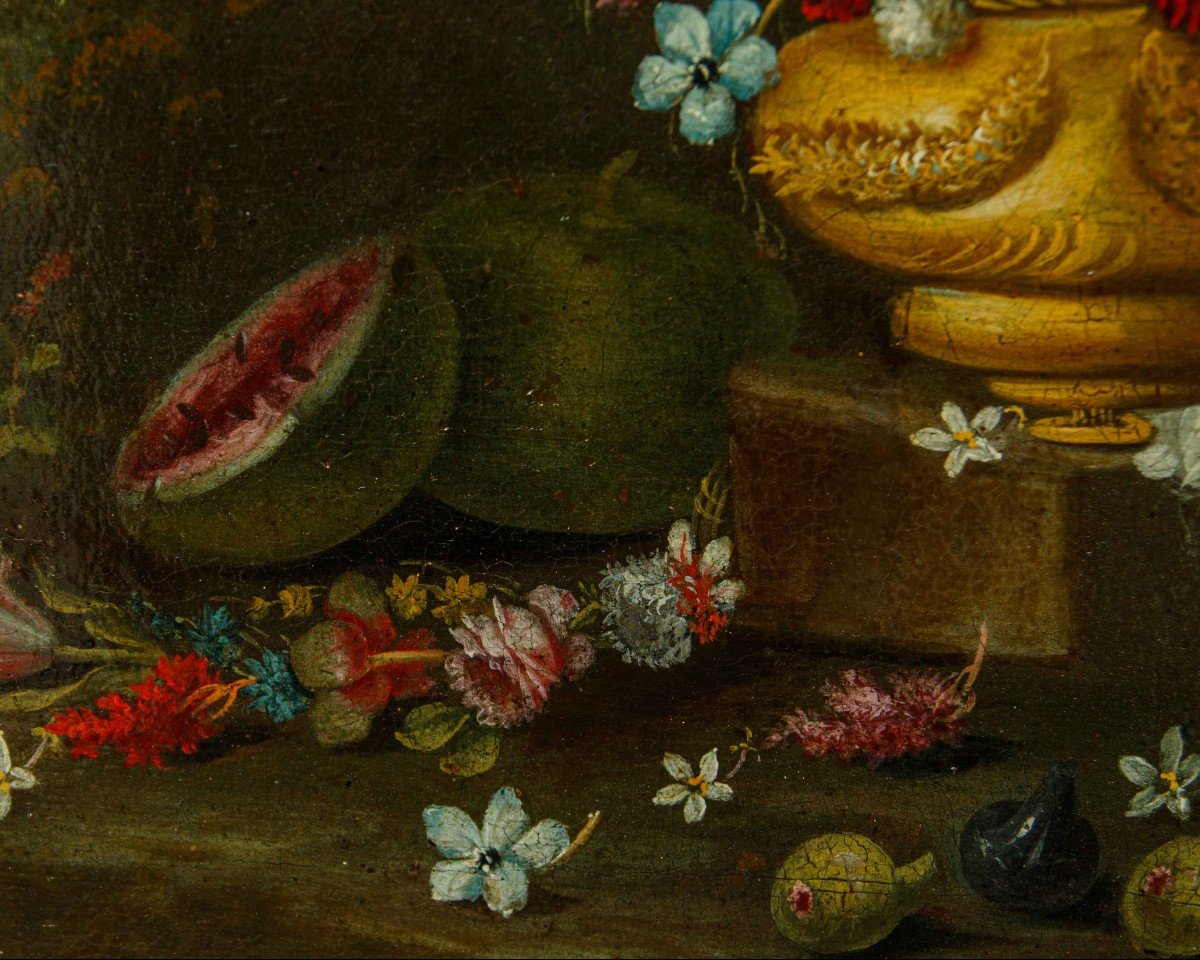 Giacomo Nani (1698 – 1755), Composizione con vaso di fiori-photo-4