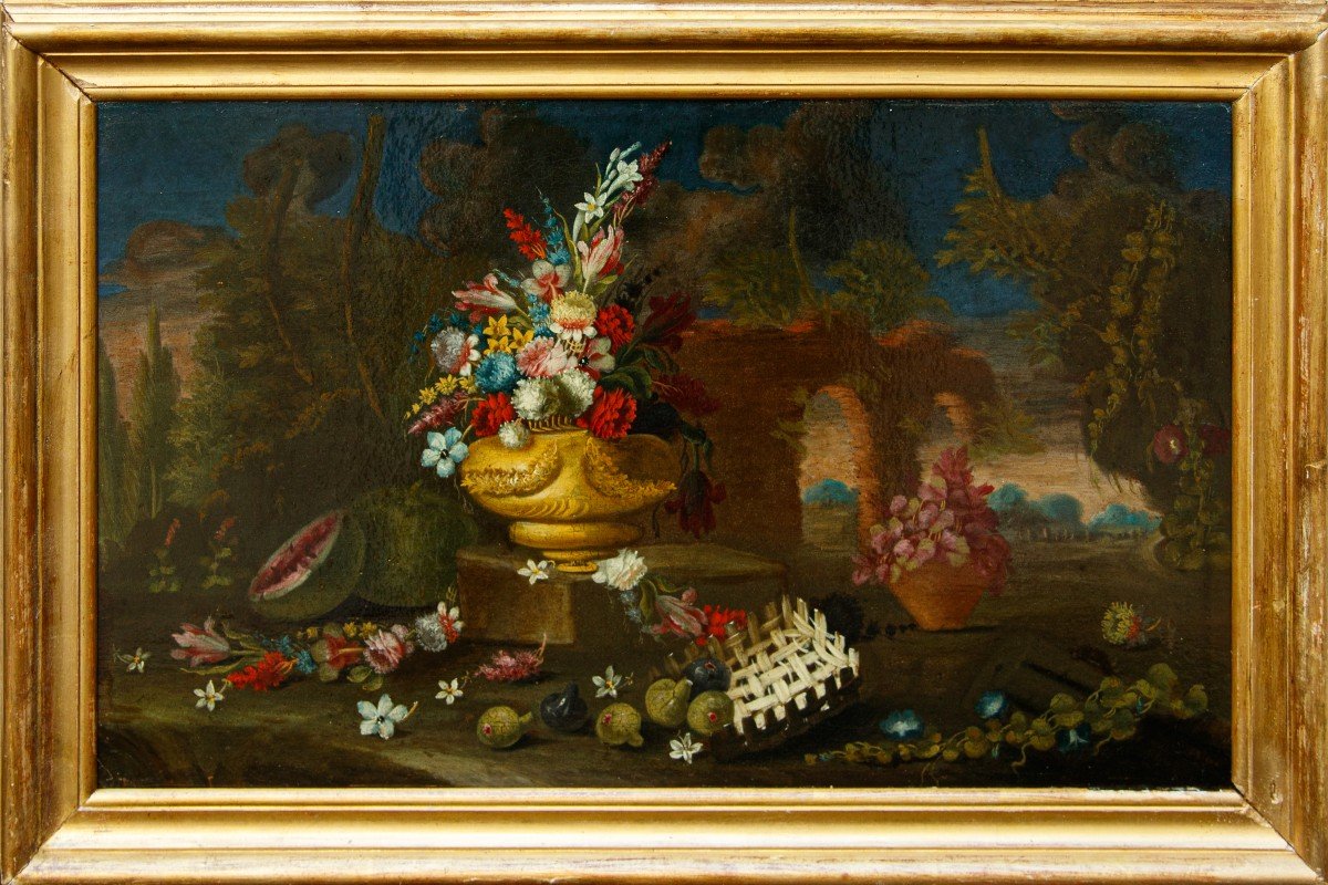 Giacomo Nani (1698 – 1755), Composizione con vaso di fiori