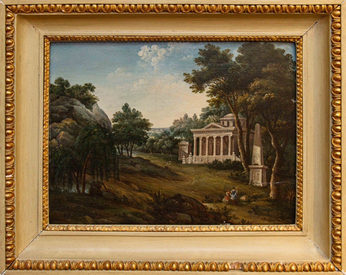 Pittore Neoclassico, XIX secolo, Quattro paesaggi-photo-7