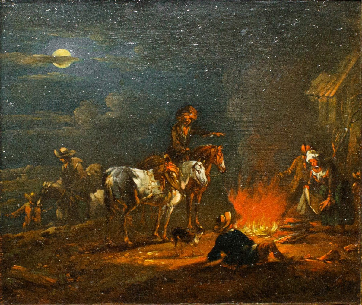 August Querfurt (1696-1761), Scene di accampamento -photo-1