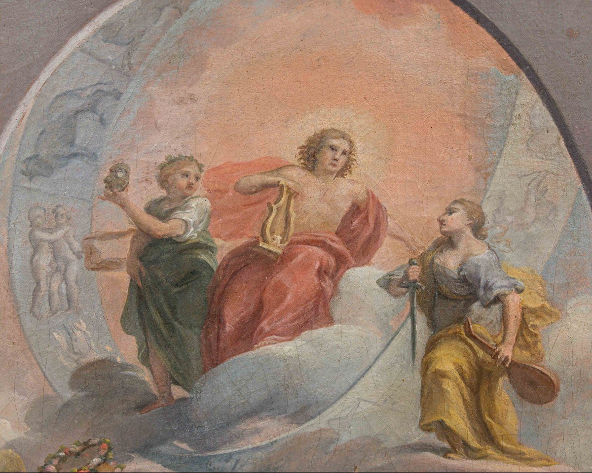 Apollo con allegoria della musica e segni zodiacali-photo-3