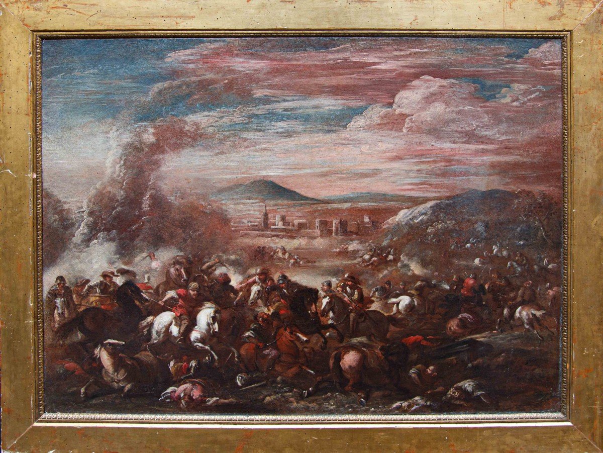 Brescianino delle Battaglie (Brescia, 1646 – Piacenza, 1703), Scena di battaglia 