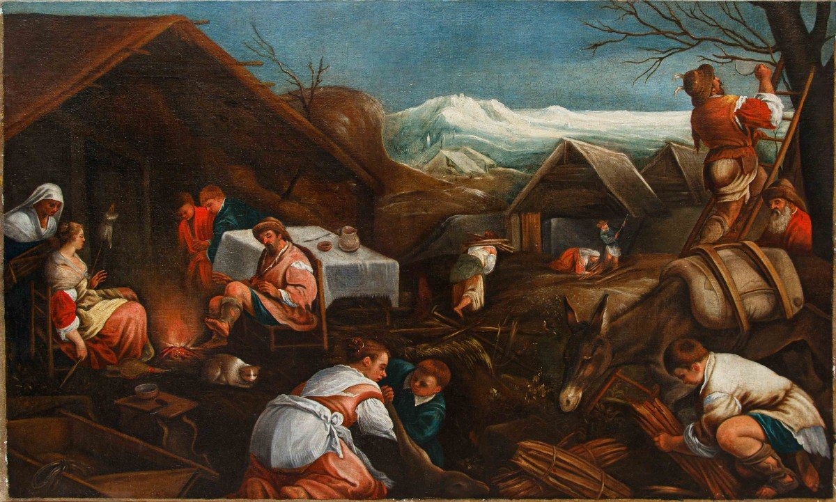 Bottega di Francesco Bassano, XVII secolo, Allegoria dell'Inverno