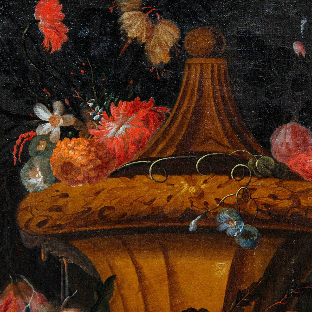 Bottega di Jan Pauwel Gillemans I (Anversa, 1618 – 1675), Natura morta con fiori e frutta-photo-2