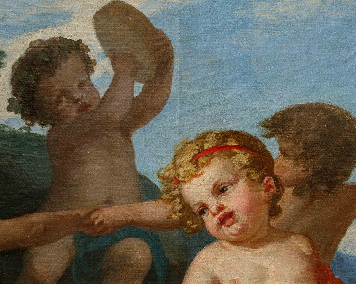 Angelo Monticelli (Milano, 1778-1837), attr. , Putti danzanti-photo-1