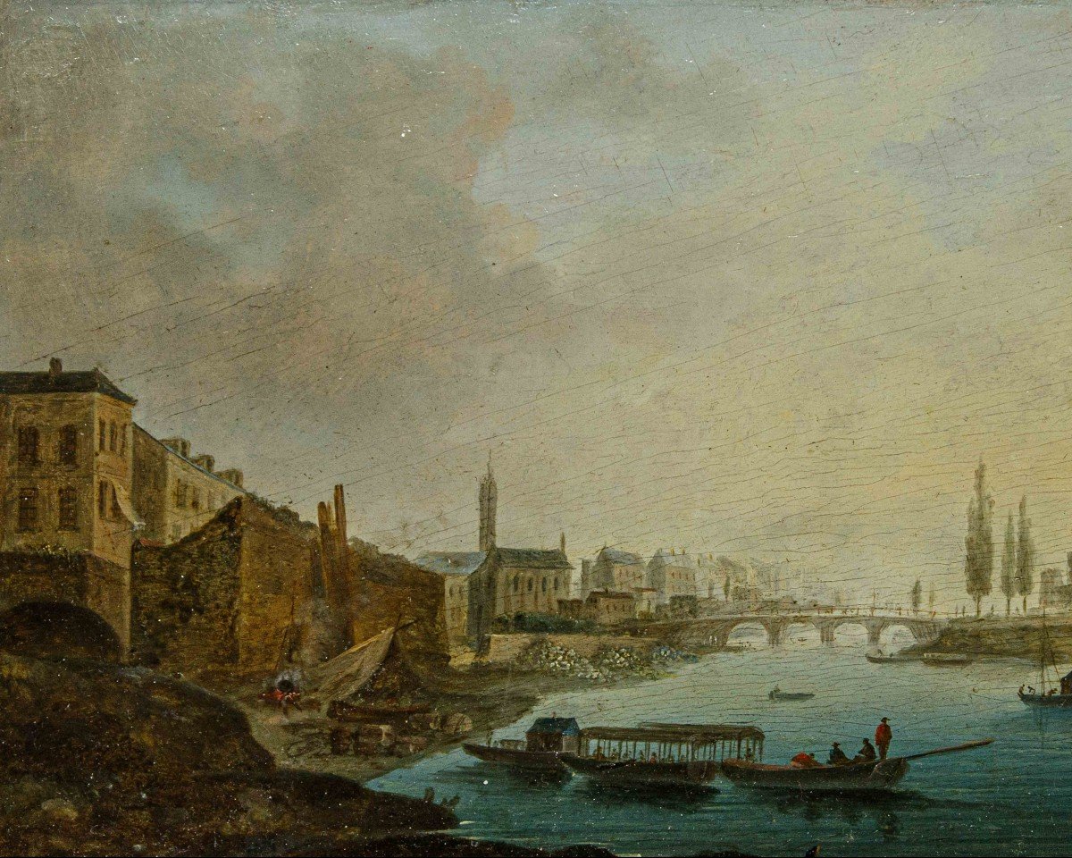 Ambito di Hendrik Frans van Lint, (Anversa, 1684 - Roma, 1763), Veduta cittadina -photo-2