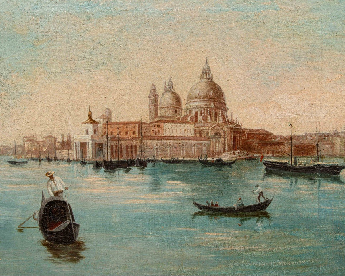 XIX secolo, Veduta di Venezia con Punta della Dogana e Santa Maria della Salute  -photo-2