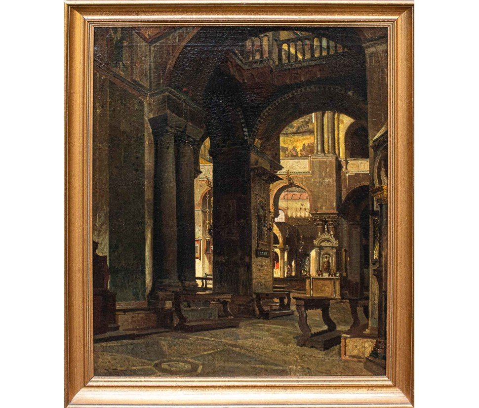 Ramon Tusquets Maignon (Barcellona, 1837 – Roma, 1904), Interno della Basilica di San Marco -photo-2