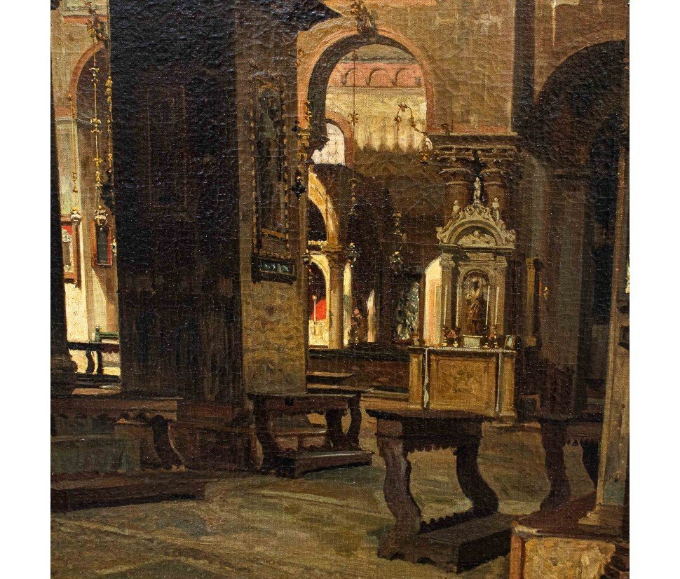 Ramon Tusquets Maignon (Barcellona, 1837 – Roma, 1904), Interno della Basilica di San Marco -photo-3