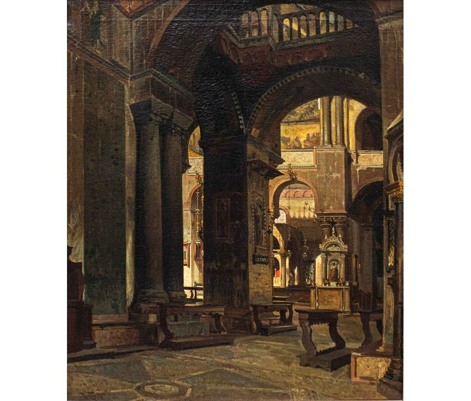 Ramon Tusquets Maignon (Barcellona, 1837 – Roma, 1904), Interno della Basilica di San Marco 