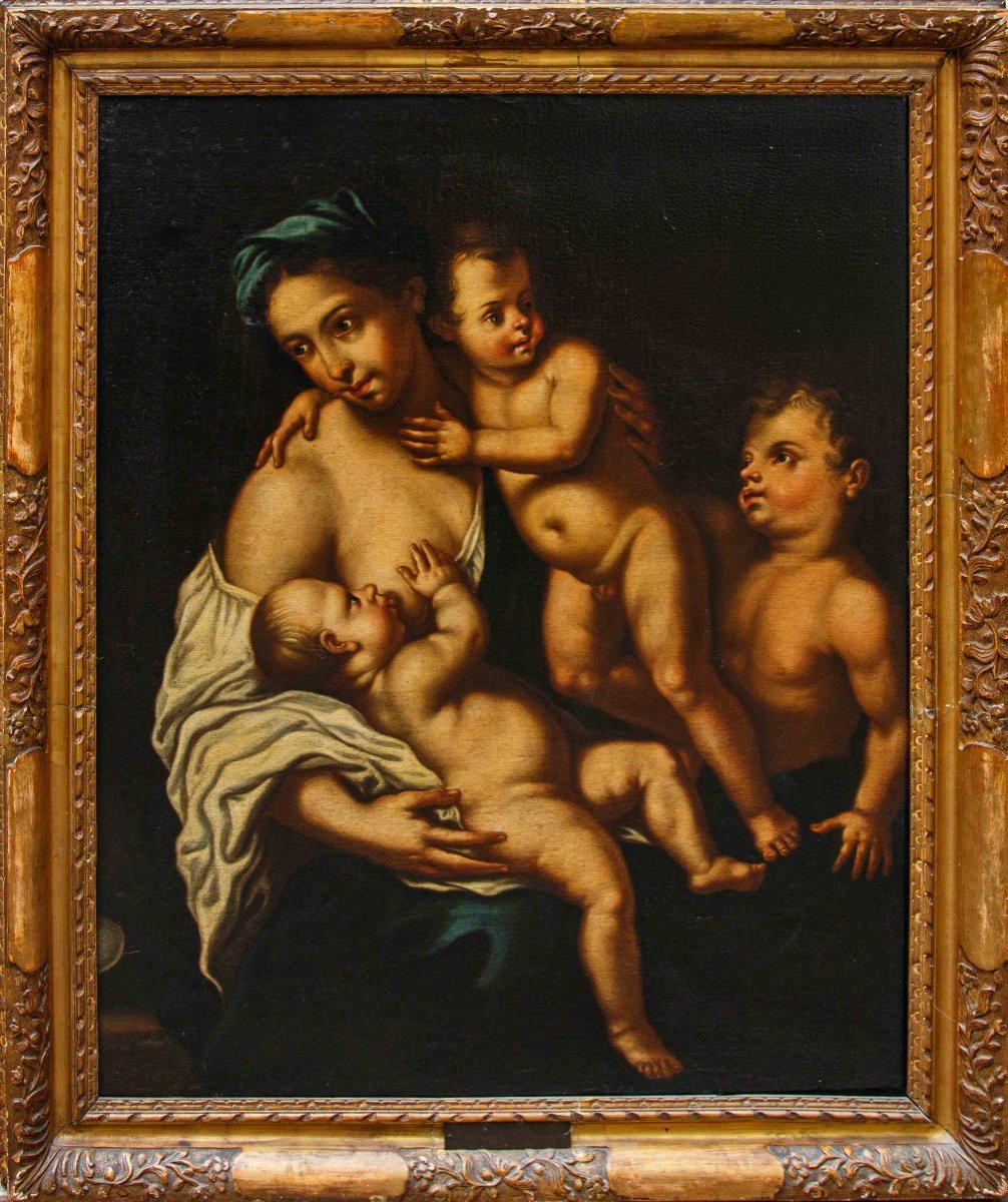 Allegoria della carità, da Nicola Vaccaro  (Napoli, 1640 – 1709)-photo-3