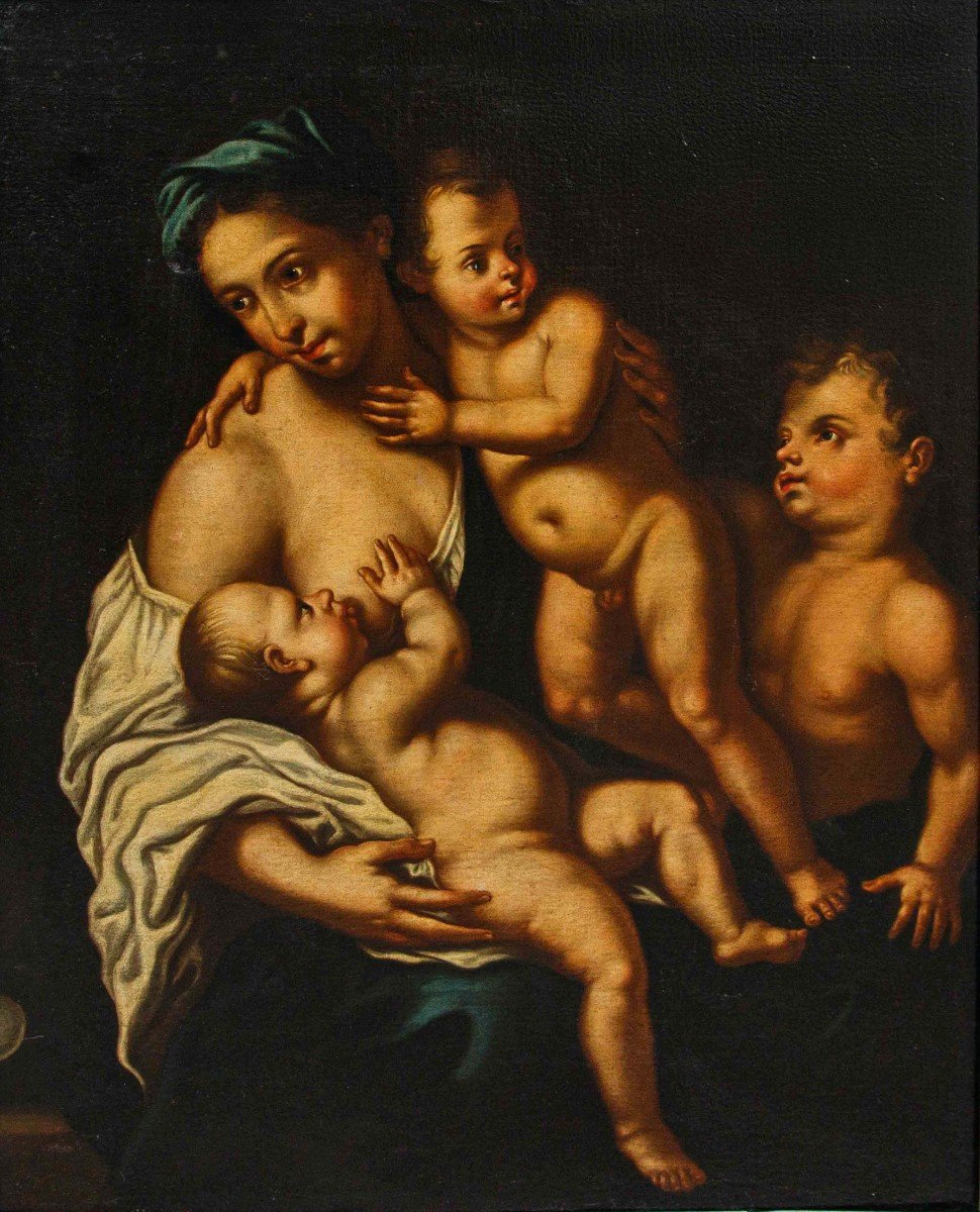 Allegoria della carità, da Nicola Vaccaro  (Napoli, 1640 – 1709)