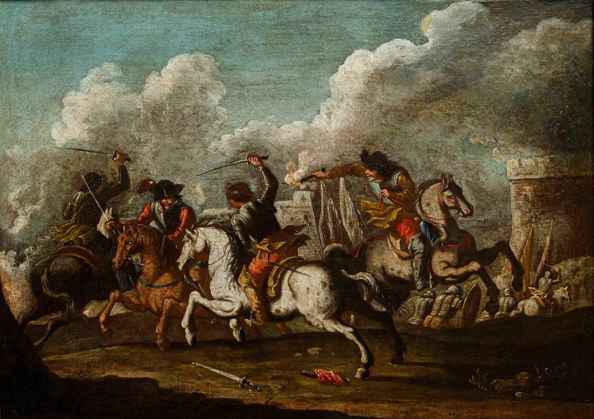 Scena di battaglia con cavalieri