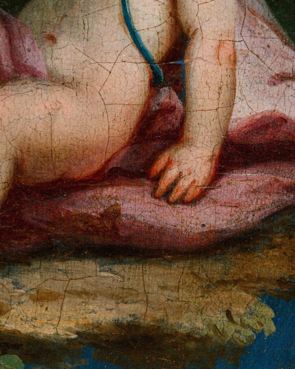 Scuola bolognese del XVIII secolo, Putti con allegorie delle stagioni-photo-7