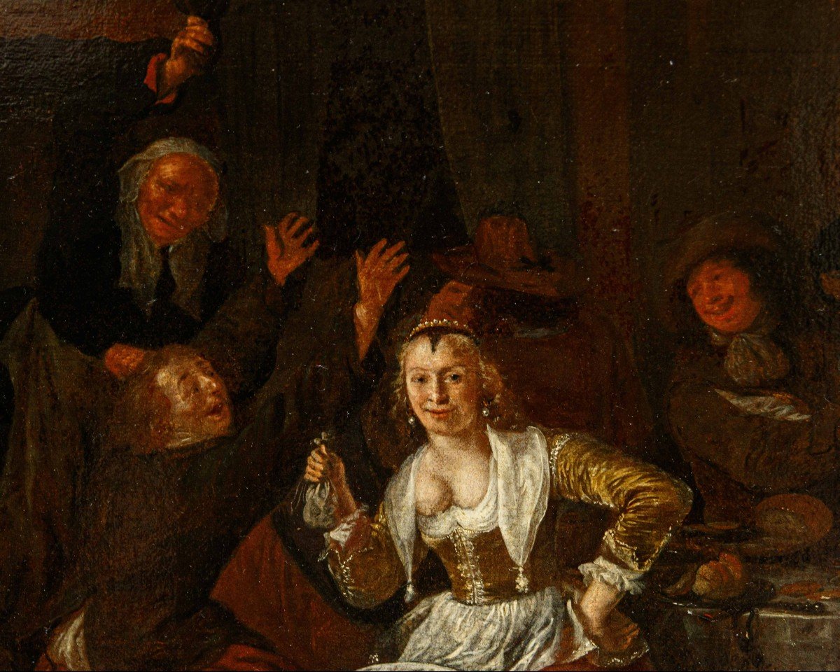 Cerchia di Jan Miense Molenaer (Haarlem, 1610 ca. – 1668), Scena di genere-photo-2