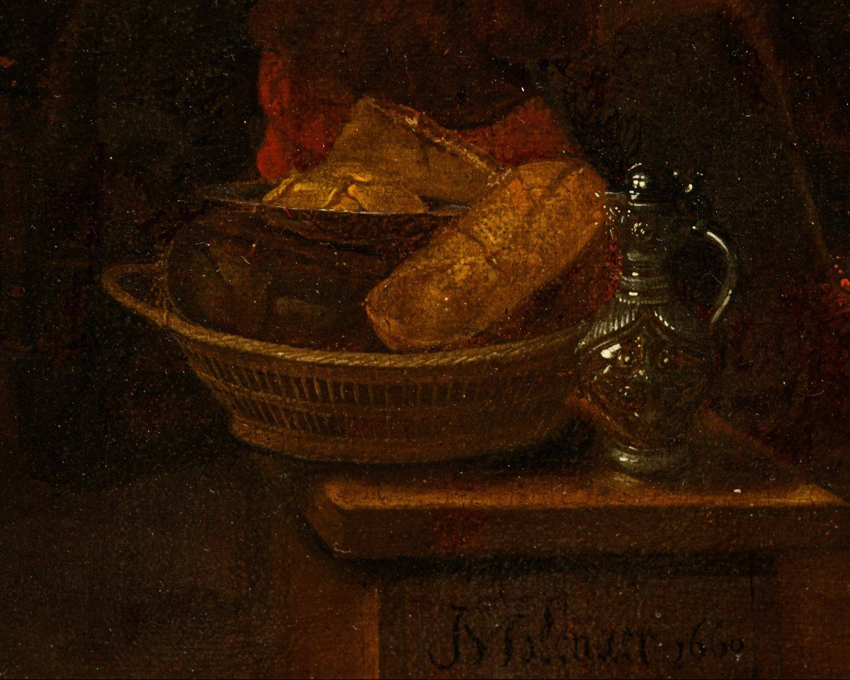 Cerchia di Jan Miense Molenaer (Haarlem, 1610 ca. – 1668), Scena di genere-photo-1