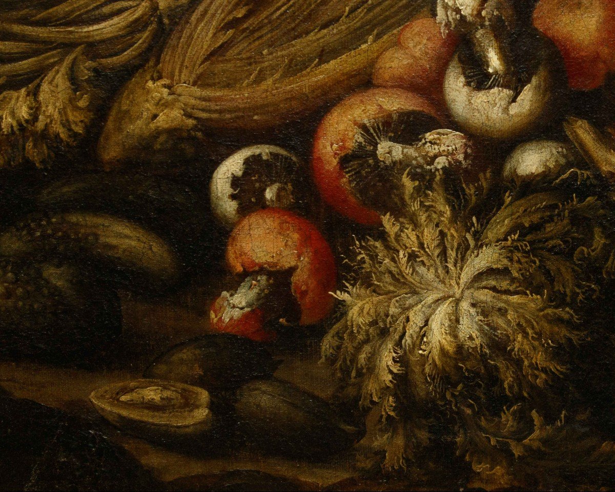 Paolo Paoletti (Padova, 1671 circa - Udine, 1735), Natura morta con verdura, frutta e funghi -photo-2