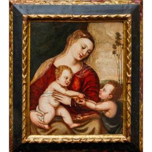  Polidoro da Lanciano (1515 – 1565), attr. Madonna con Bambino e San Giovannino