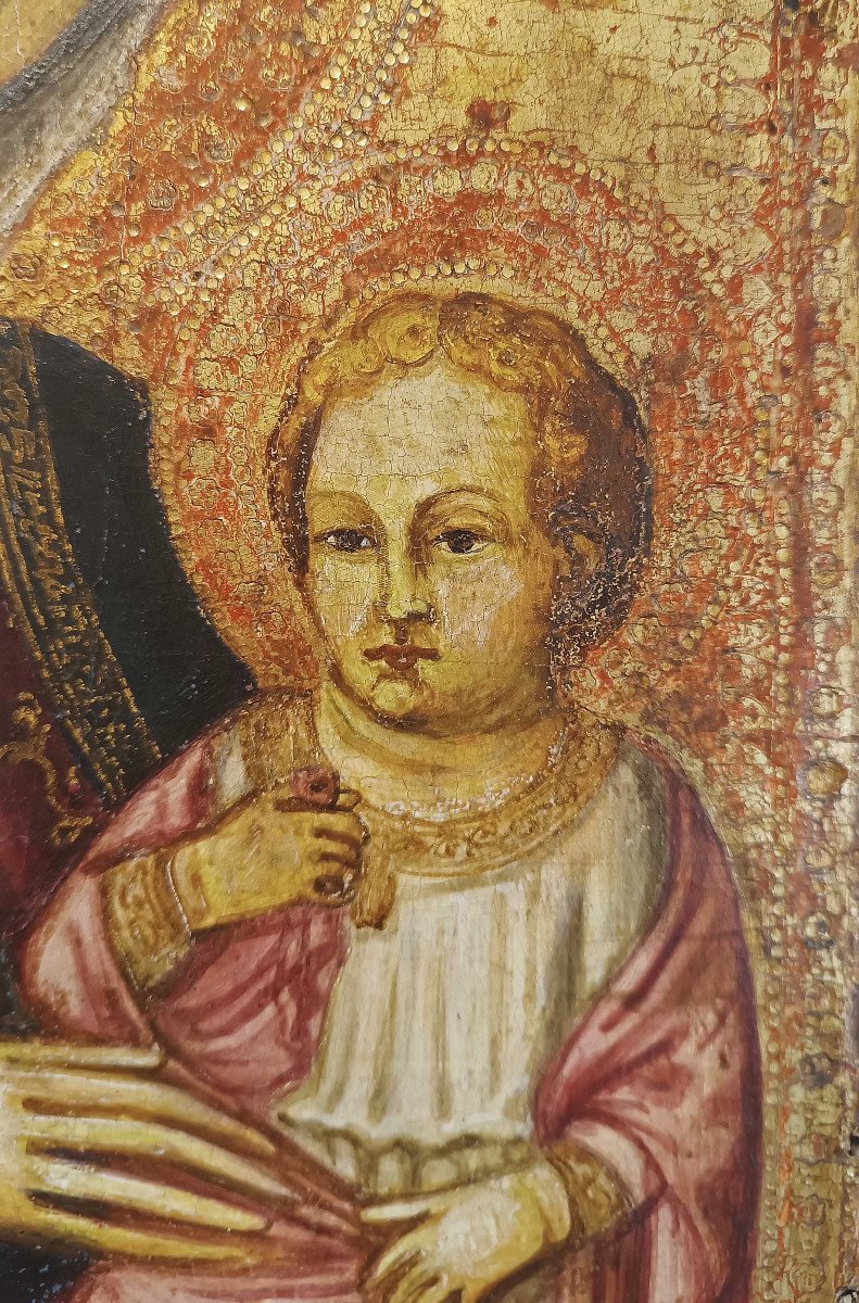 TAVOLETTA CON MADONNA E BAMBINO XVI SECOLO -photo-1