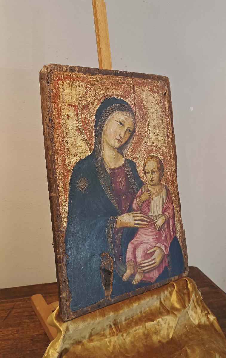 TAVOLETTA CON MADONNA E BAMBINO XVI SECOLO -photo-8