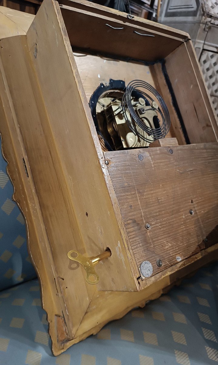 OROLOGIO DA MURO DORATO CON CARILLON PRIMI DEL XIX SECOLO-photo-6