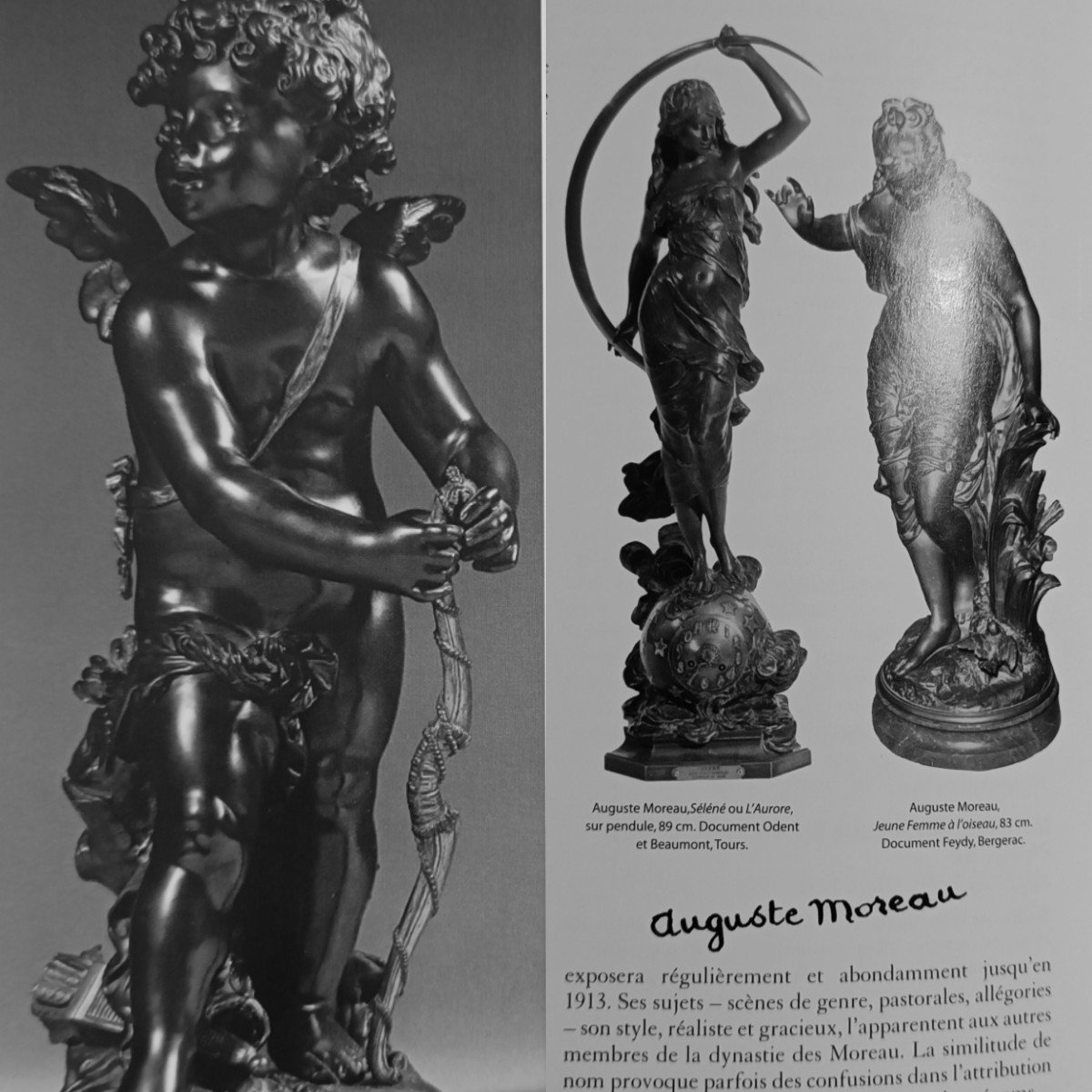 STATUETTA IN BRONZO DIONISO BAMBINO MOREAU FINE XIX SECOLO-photo-6