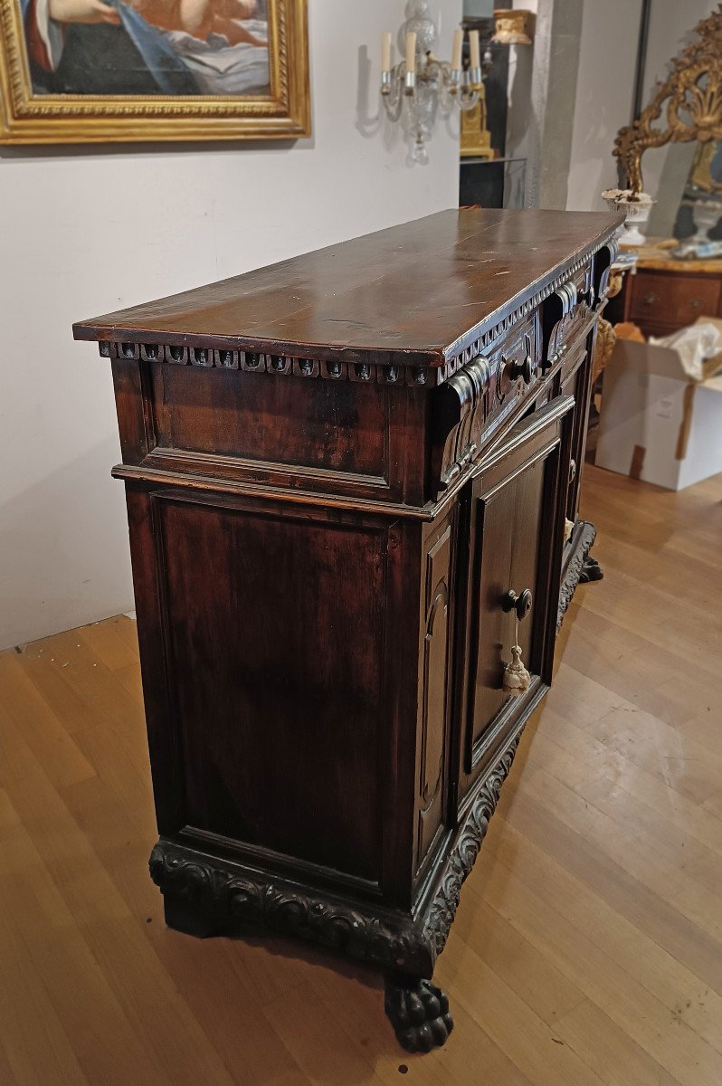 CREDENZA IN NOCE LOMBARDA XVII SECOLO -photo-4