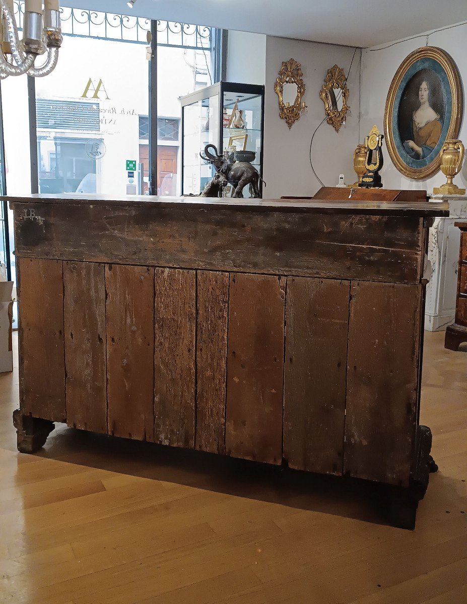 CREDENZA IN NOCE LOMBARDA XVII SECOLO -photo-3