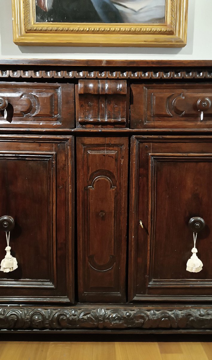 CREDENZA IN NOCE LOMBARDA XVII SECOLO -photo-7