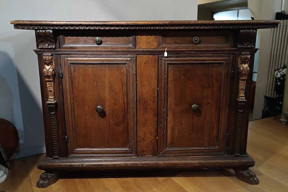 CREDENZA CON CARIATIDI FINE XVI-INIZI XVII SECOLO-photo-6