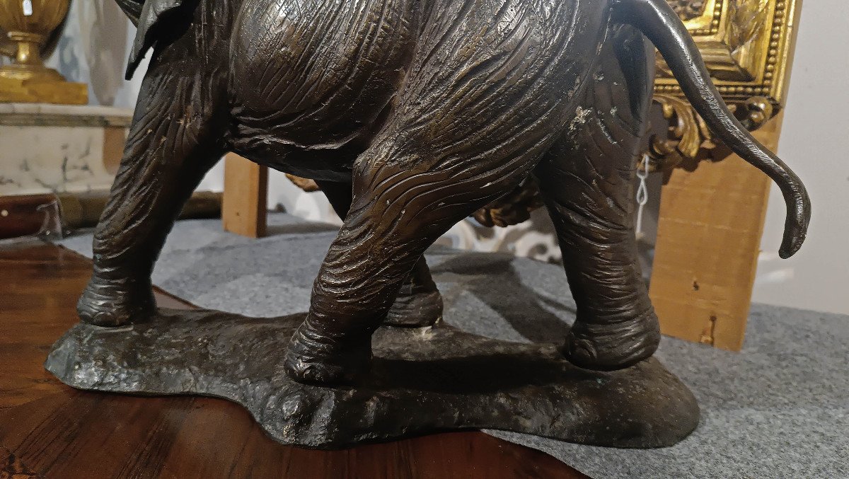 ELEFANTE IN BRONZO XX SECOLO-photo-4