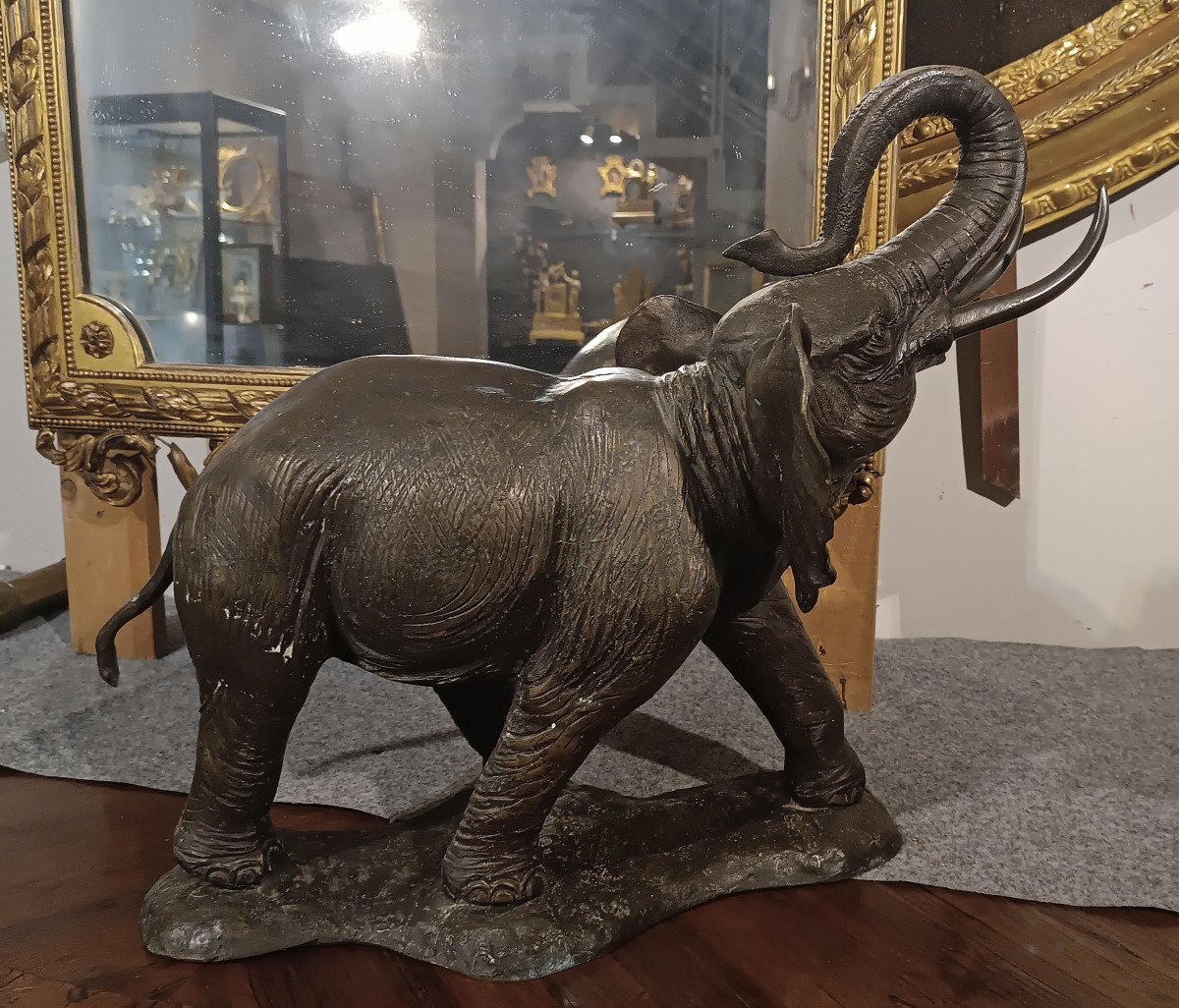 ELEFANTE IN BRONZO XX SECOLO-photo-3