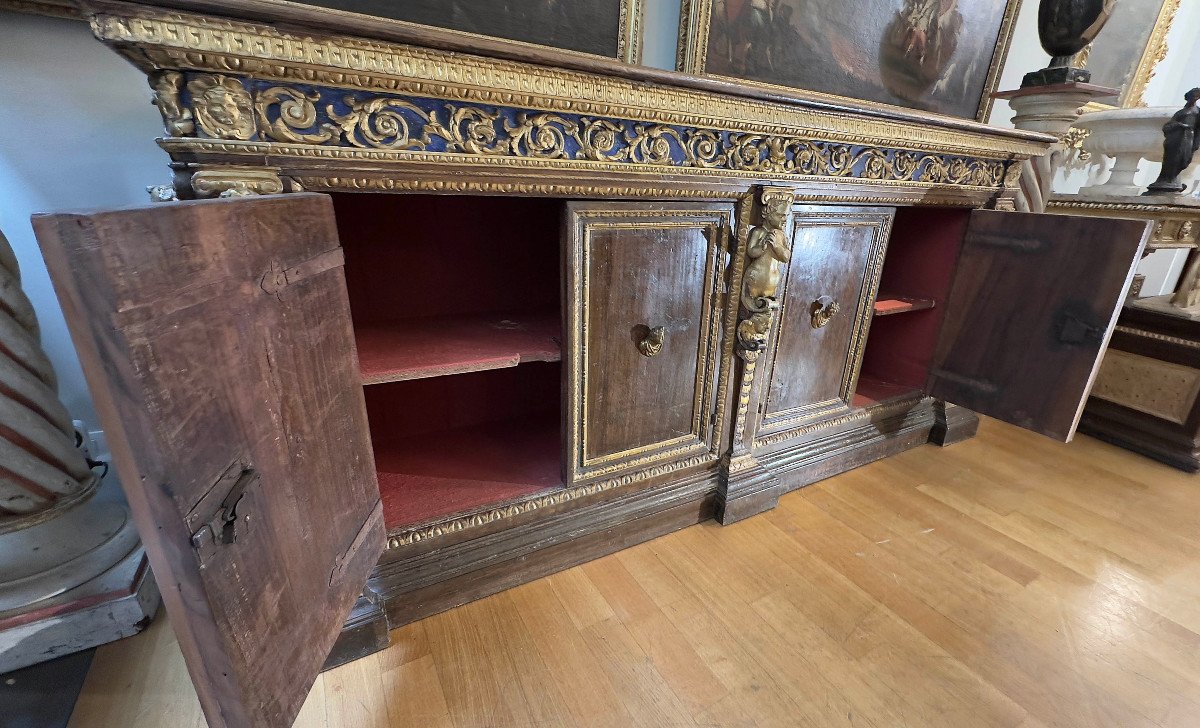 CREDENZA IN NOCE RINASCIMENTALE PRIMA META’ DEL XVI SECOLO-photo-2