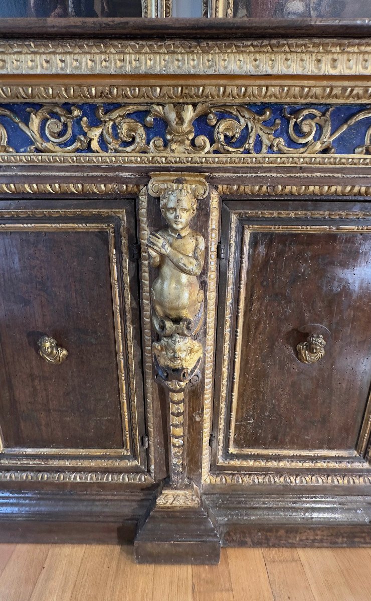 CREDENZA IN NOCE RINASCIMENTALE PRIMA META’ DEL XVI SECOLO-photo-4