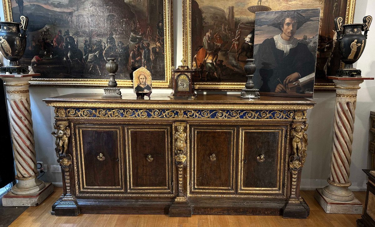 CREDENZA IN NOCE RINASCIMENTALE PRIMA META’ DEL XVI SECOLO-photo-6