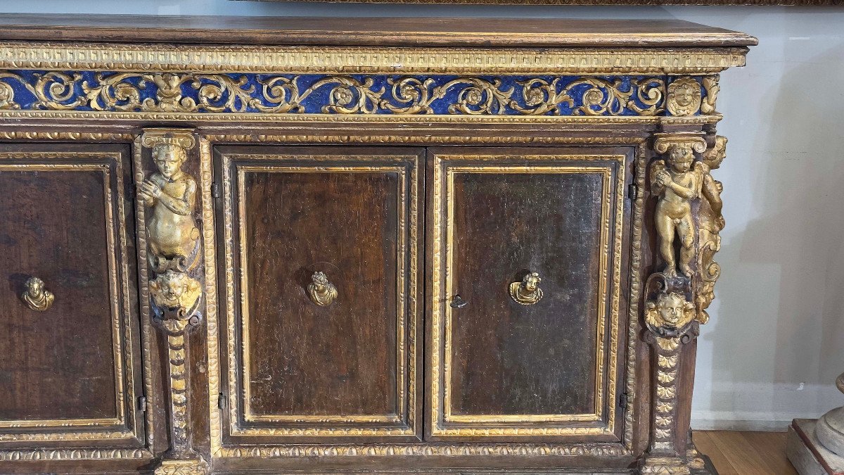 CREDENZA IN NOCE RINASCIMENTALE PRIMA META’ DEL XVI SECOLO-photo-8