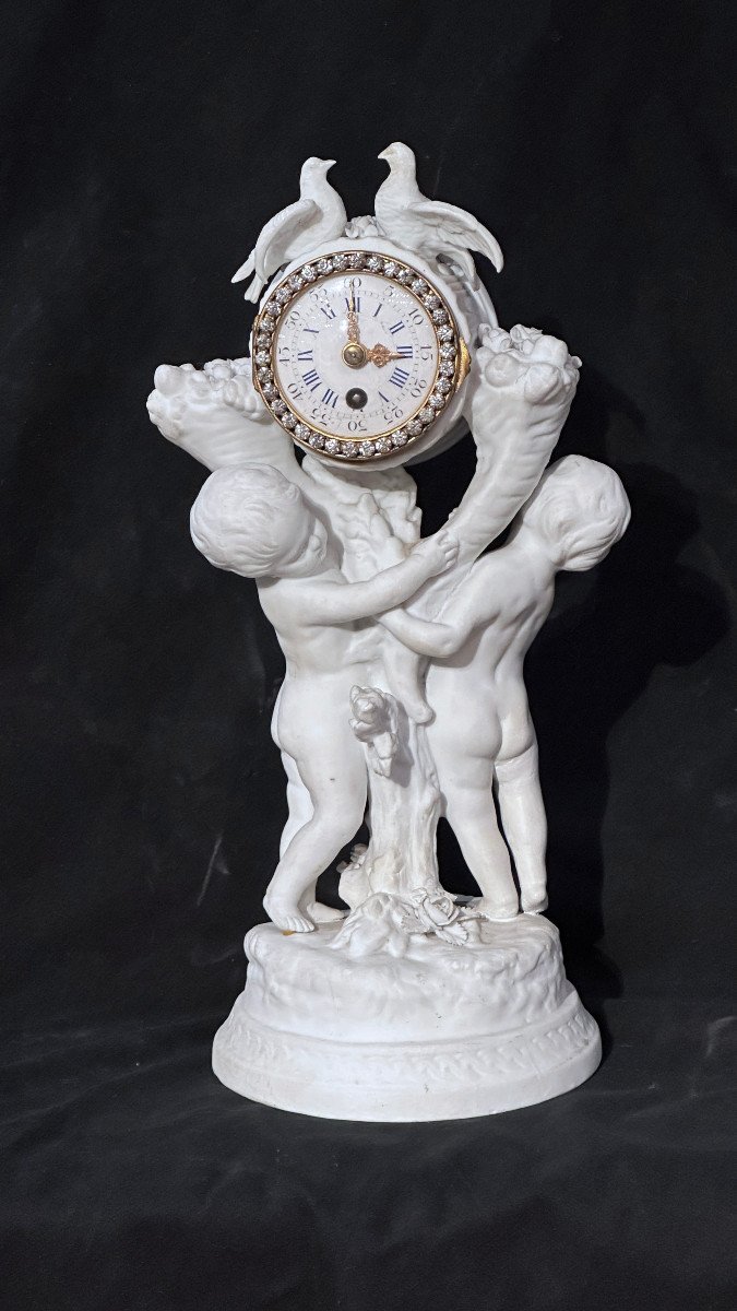 OROLOGIO IN PORCELLANA FRANCESE INIZI XIX SECOLO-photo-2