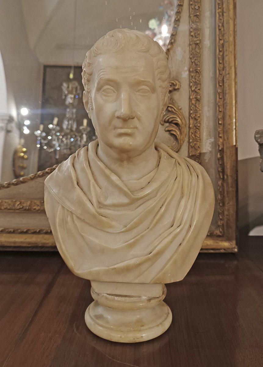 BUSTO IN MARMO SENATORE ROMANO FINE XVIII SECOLO-photo-2