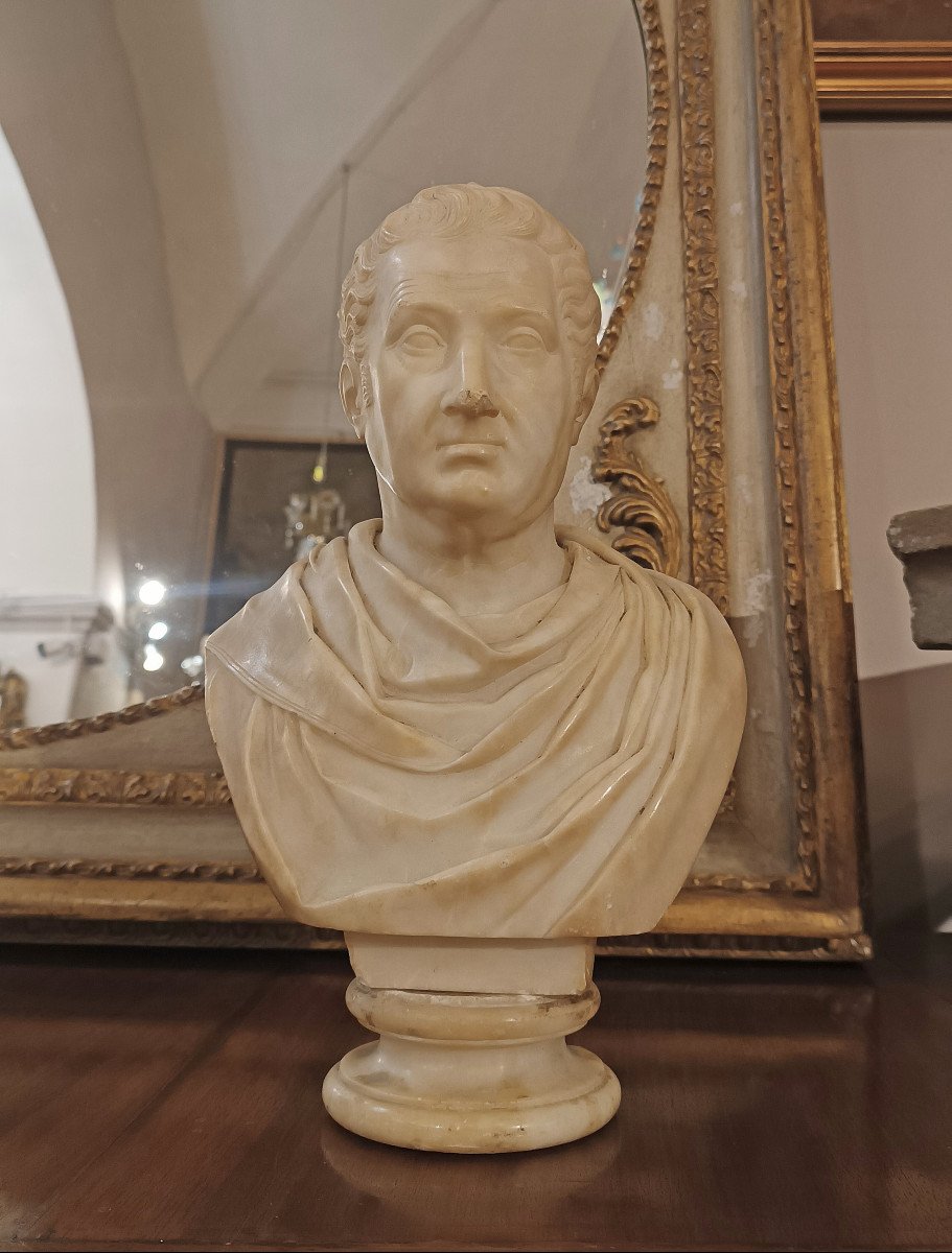 BUSTO IN MARMO SENATORE ROMANO FINE XVIII SECOLO-photo-6