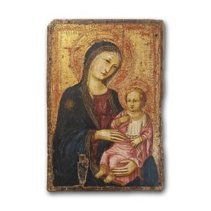 TAVOLETTA CON MADONNA E BAMBINO XVI SECOLO 