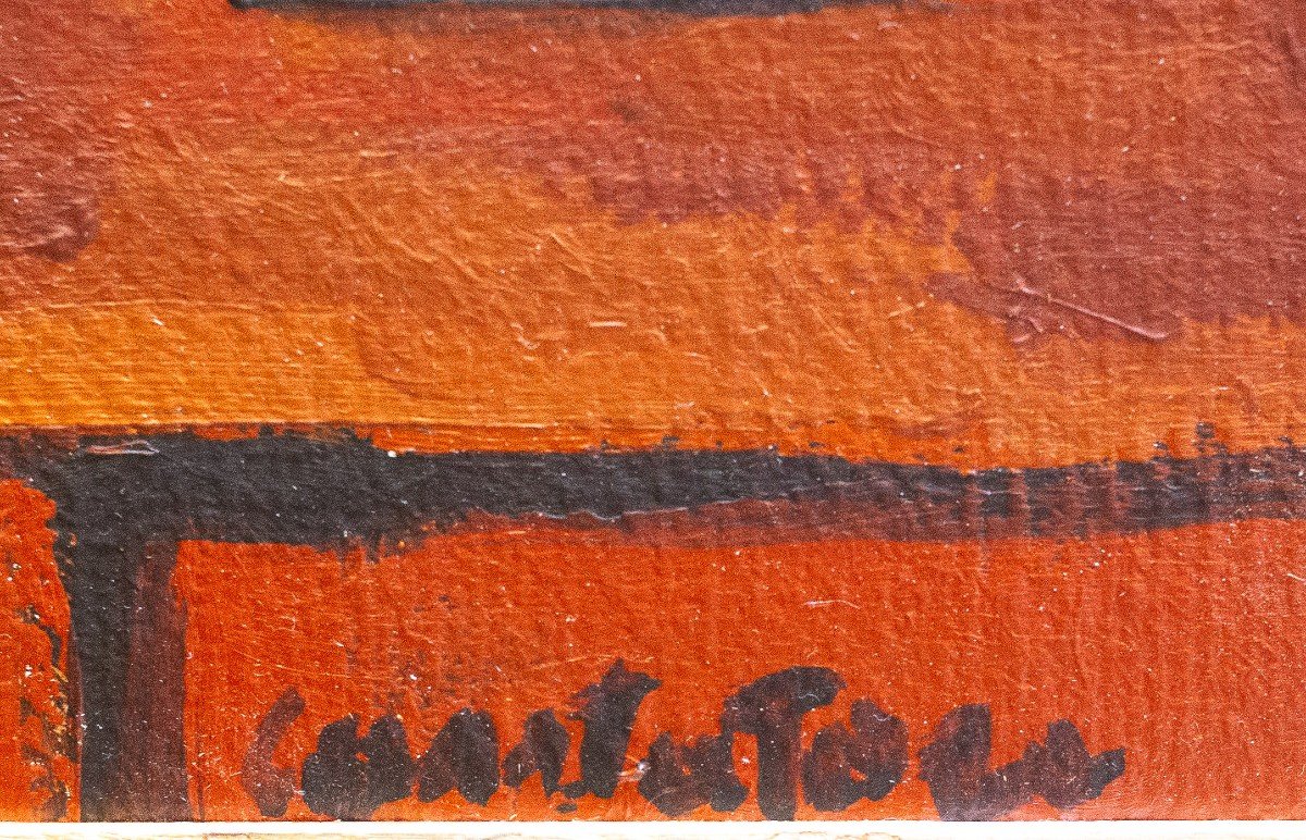Domenico Cantatore, acrilico, "Natura Morta", firmato, 1972-photo-2