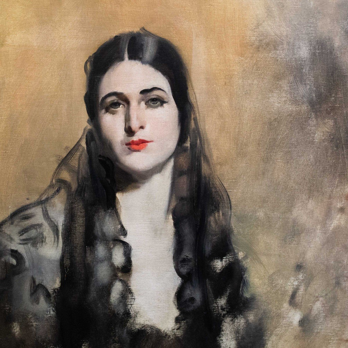 Antonio Ambrogio Alciati, "Ritratto di Nobildonna", olio su tela, firmato, 1923-photo-1