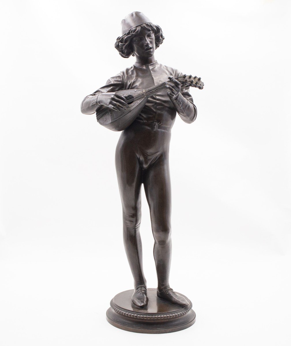 Paul Dubois, "Suonatore fiorentino", 1865, bronzo-photo-2