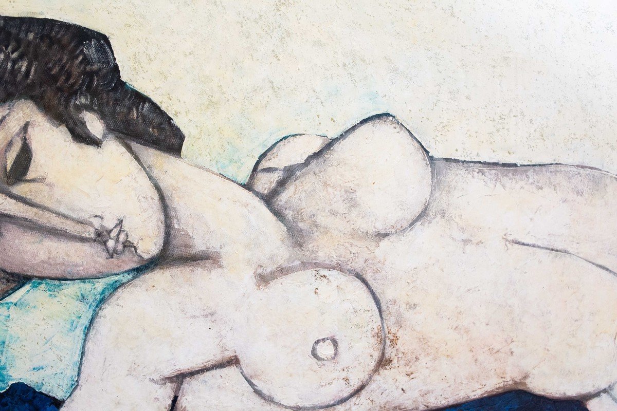 Bruno Landi, "Grande Nudo, omaggio a Modigliani", olio su tela, 1998-photo-2